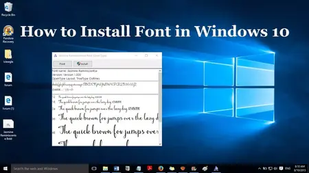 How to Install Fonts on Windows