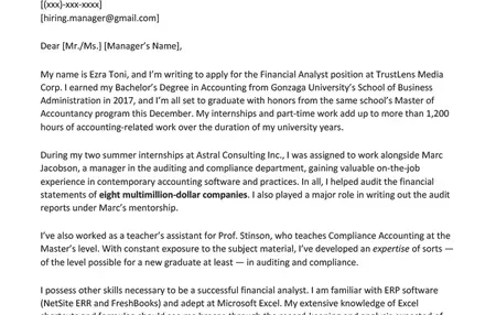 How to Write a Great Cover Letter for a Job in Finance