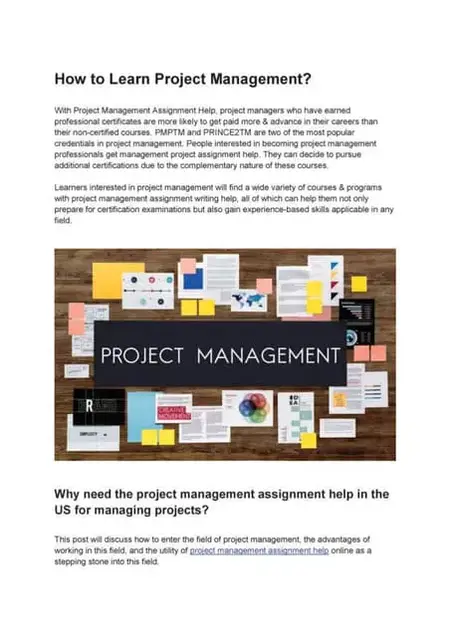 How to Learn Project Management