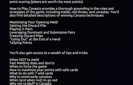 How to Learn to Play Canasta