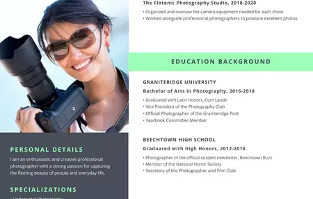 How to Create a Resume for a Job in Photography