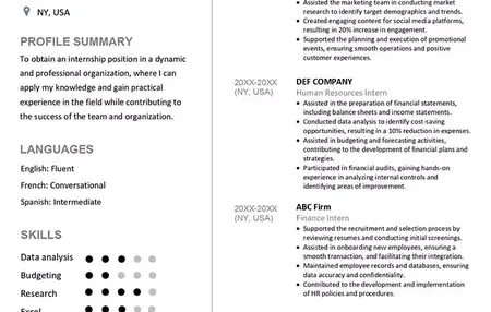 How to Make a Resume for a Internship