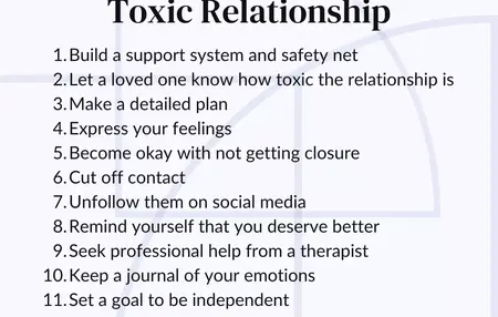 How to get out of a toxic relationship