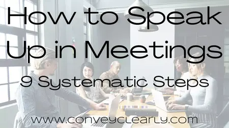 How to Speak Effectively in Meetings