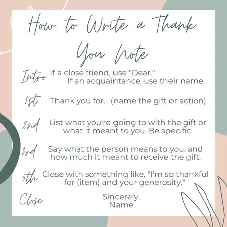 How to Write a Thank You Note
