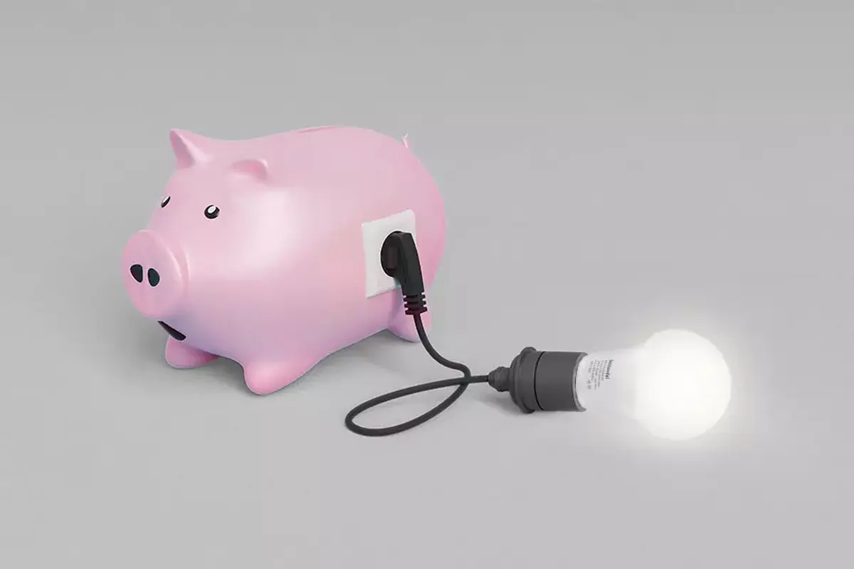 Illustration how to save money on electricity bill