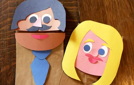 How to Make a Paper Bag Puppet with Moving Mouth