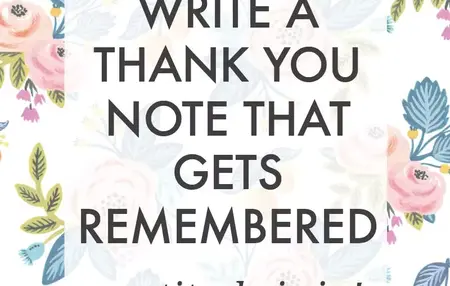 How to Write a Thank You Note