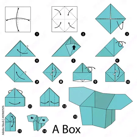 How to Make a Simple Origami Box with a Handle