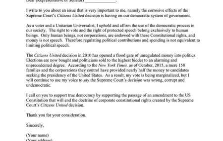 How to Write a Letter to Your Elected Officials