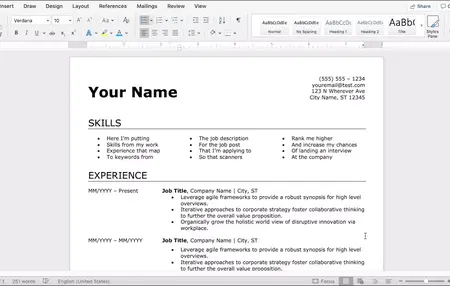 How to Make a Resume in Microsoft Word