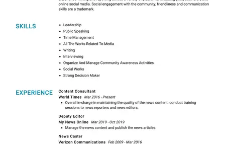How to Make a Resume for a Job in Journalism