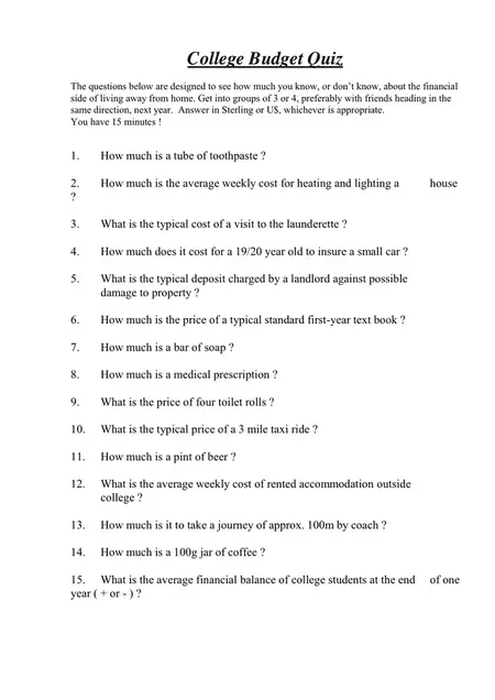 How to Make a Budget for College
