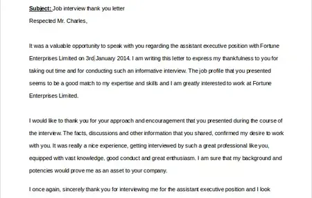 How to Write a Thank You Letter for a Job Interview