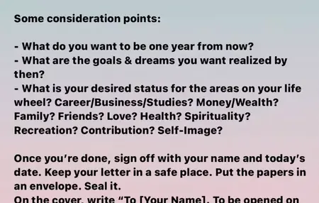 How to Write a Letter to Your Future Self