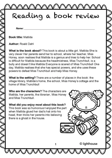 How to Write a Simple Book Review