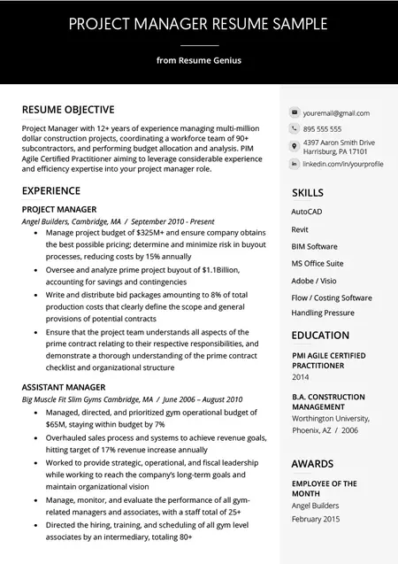 How to Write a Resume for a Project Manager
