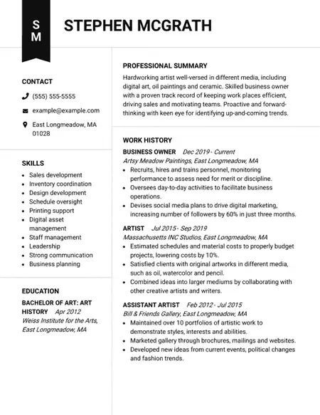 How to Write a Resume for a Job in the Arts
