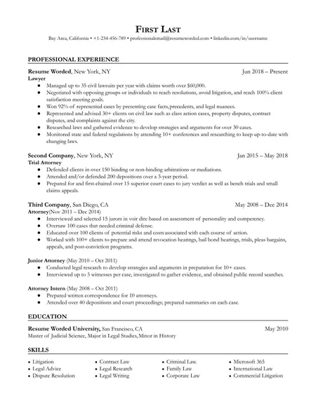 How to Make a Resume for a Job in Law