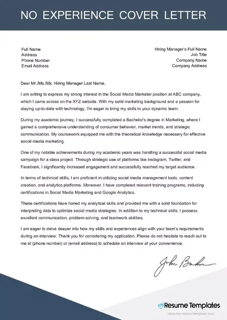 How to Write a Cover Letter with No Experience