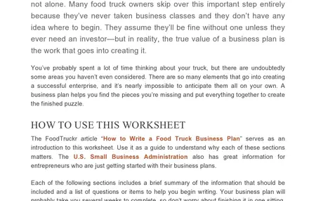 How to Create a Business Plan for a Food Truck