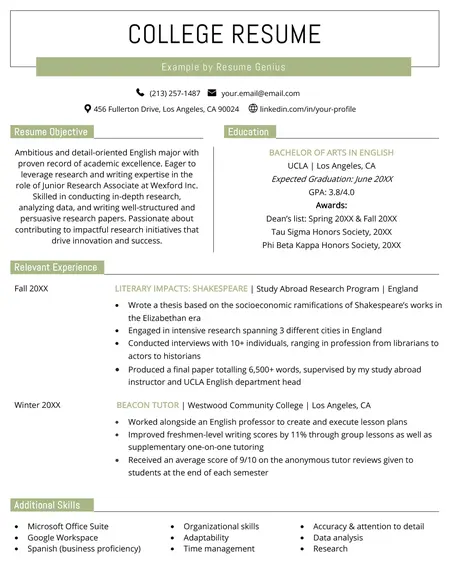 How to Write a Great Resume for College Applications