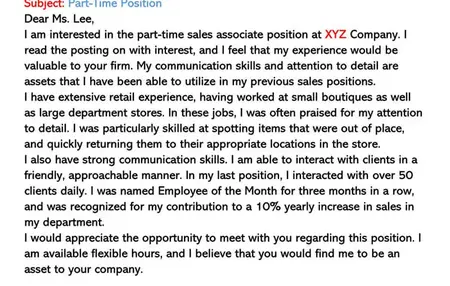 How to Write a Cover Letter for a Part-Time Job