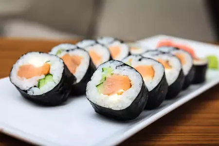 How to Make a Sushi Roll with Salmon
