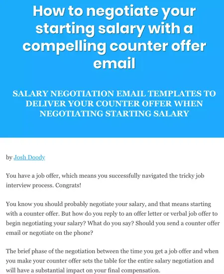 How to Negotiate a Counter Offer