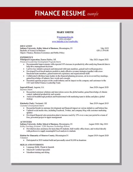 How to Make a Resume for a Job in Finance
