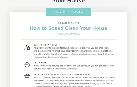 How to Speed Clean Your House in 30 Minutes