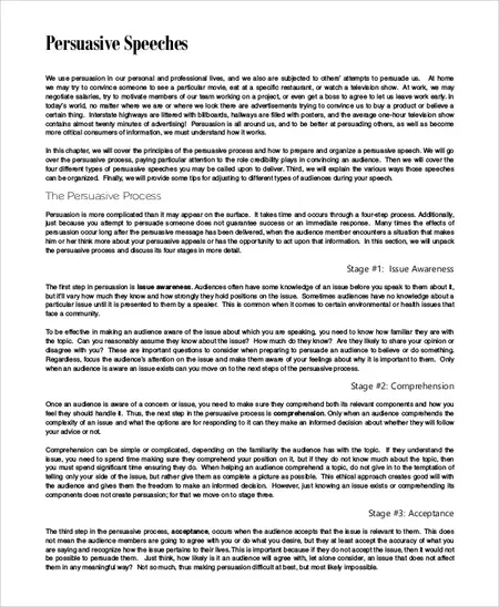 How to Write a Persuasive Speech