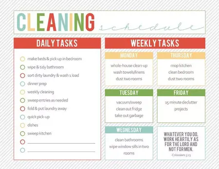 How to Create a Cleaning Schedule