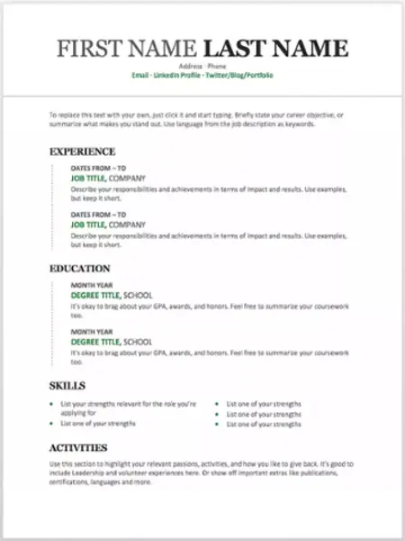 How to Create a Professional Resume with Word