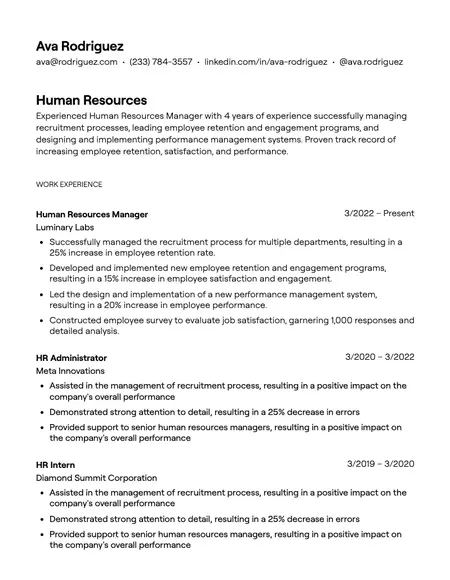 How to Write a Great Resume for a Job in Human Resources