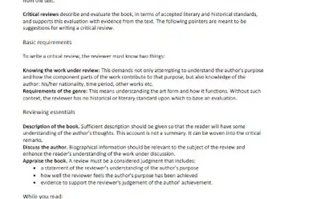 How to Write a Book Review