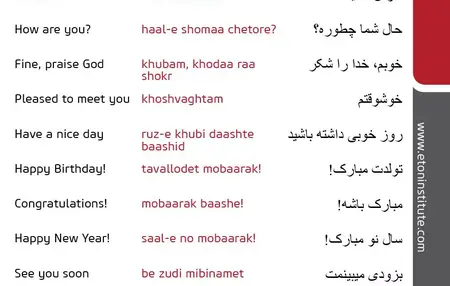 How to Learn to Speak Persian
