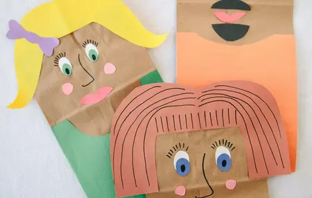 How to Make a Paper Bag Puppet with Moving Arms