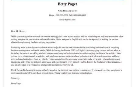 How to Write a Great Cover Letter for a Writing Job