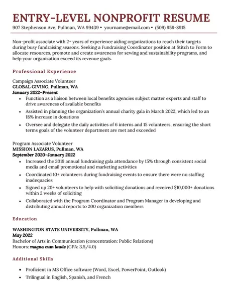 How to Write a Resume for a Nonprofit Job