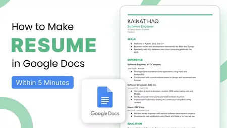 How to make a resume for google