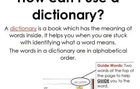 How to Use a Dictionary
