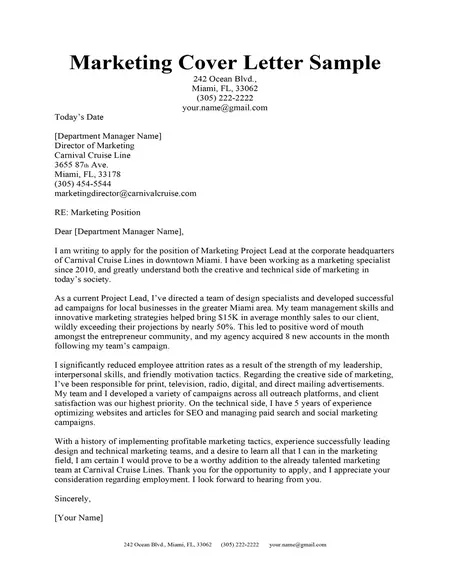 How to Write a Strong Cover Letter for a Marketing Job