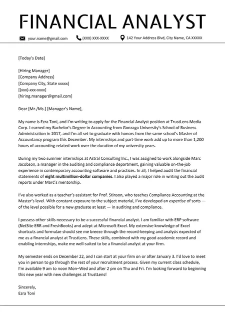 How to Write a Great Cover Letter for a Job in Finance