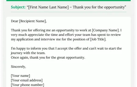 How to Write a Thank You Letter for a Job Offer