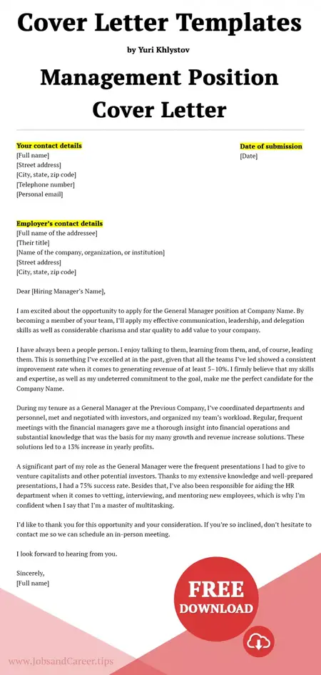 How to Create a Winning Cover Letter for a Management Position