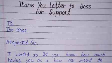 How to Write a Thank You Note to a Boss