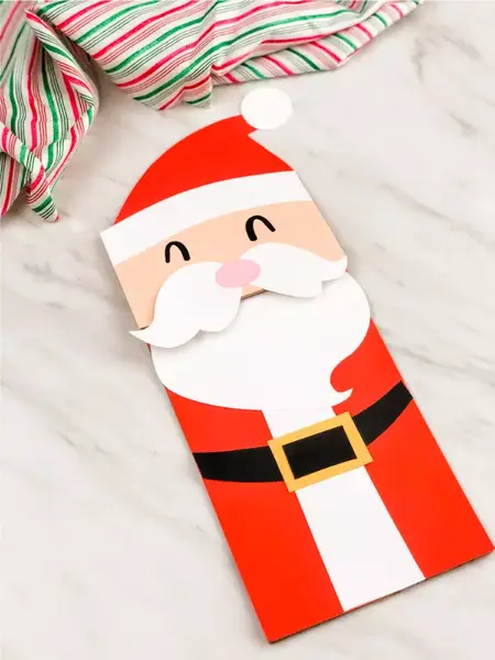 How to Make a Paper Bag Santa