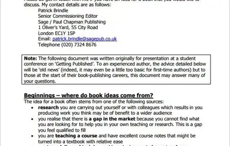 How to Write a Book Proposal