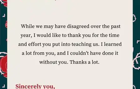 How to Write a Thank You Note to a Teacher